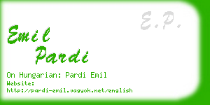 emil pardi business card